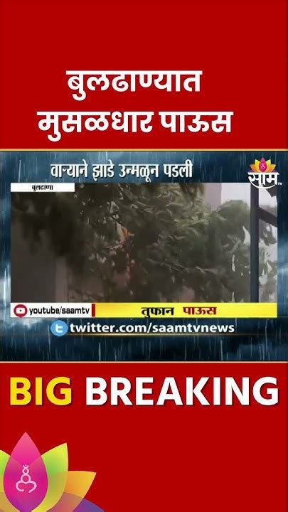 Buldhana Rain News बुलढाणा जिल्ह्यात अनेक भागात मुसळधार पाऊस Marathi News Youtube