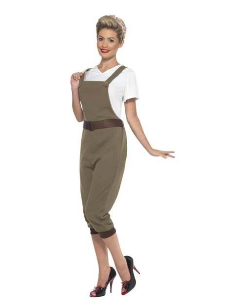 Ww2 Land Girl Ladies Fancy Dress Costume