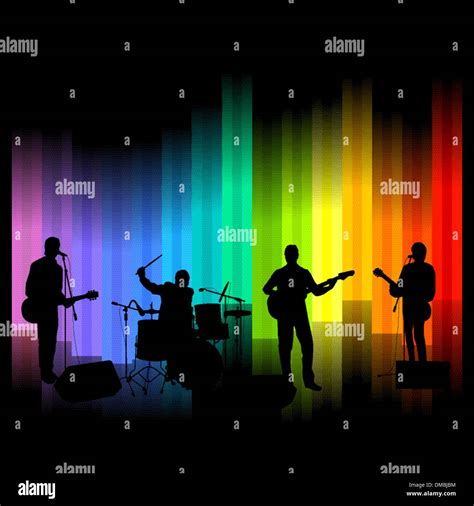 Rock Band On Stage Silhouette