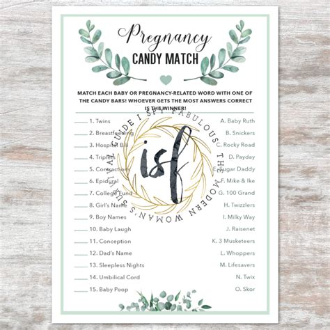 Greenery Gender Neutral Baby Shower Games Ispyfabulous