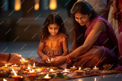 Premium AI Image | Diwali Puja A Festival of Light and Prayer