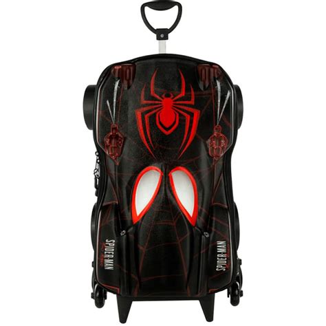 Mochila Escolar Infantil De Rodinhas Marvel Homem Aranha Em Eva Maxtoy