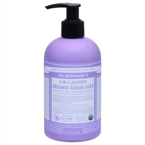 Dr Bronner S 4 In 1 Lavender Organic Sugar Soap 12 Fl Oz Frys Food