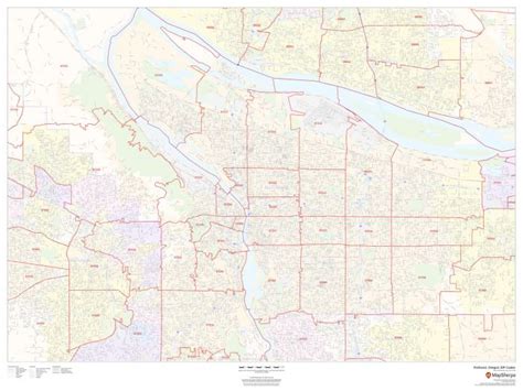 Portland Oregon Zip Code Maps Map