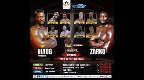 Direct Combat Zarko Vs Niang Bou Ndaw Journ E Gaston Production