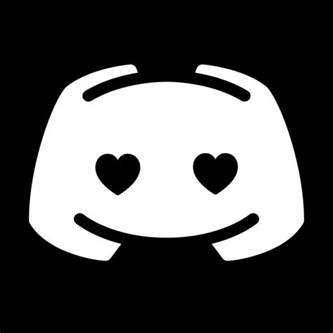 Cute Discord Black and White Icon