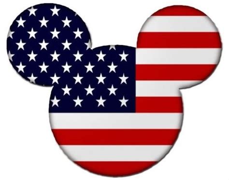 Patriotic Mickey Mouse RED WHITE BLUE Pinterest Icons Mice