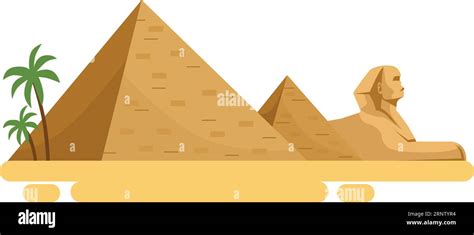 Egyptian Ancient Tomb Icon Cartoon Historical Pyramid Stock Vector