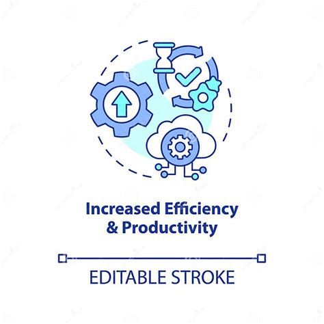 Increase Efficiency Concept Icon Stock Vector Illustration Of Linear