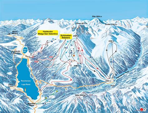 Malga San Valentino Haideralm Piste Map Plan Of Ski Slopes And