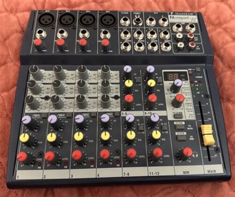 Soundcraft Notepad 124fx Mixer 12 Channels 4 Mic Inputs EBay