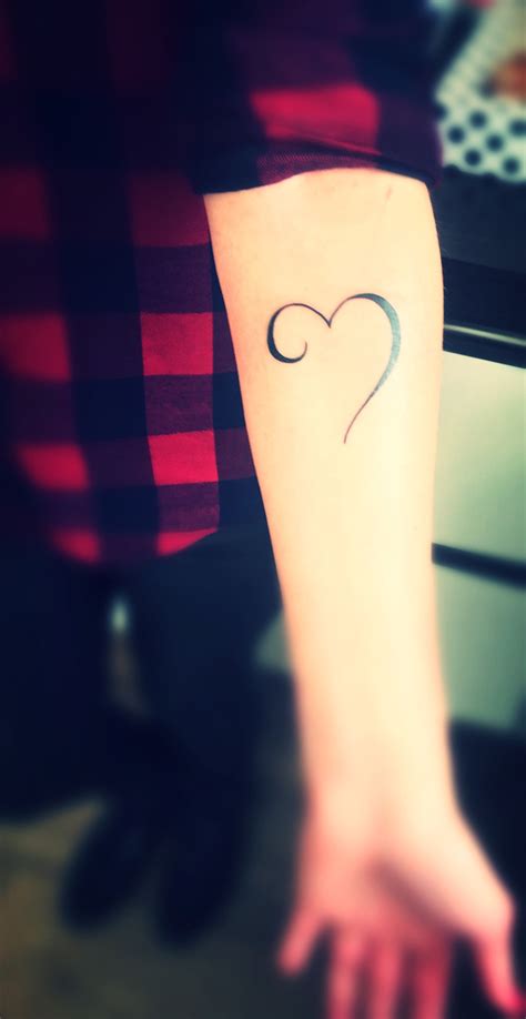 Letter M Heart Tattoo