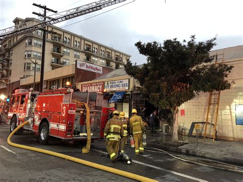 Greater Alarm Fire Rips Through Downtown La Strip Mall Arson Suspect