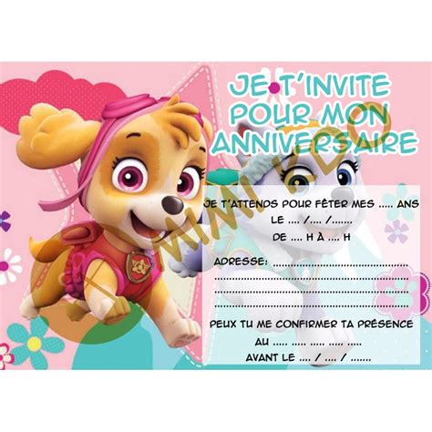 Texte Invitation Anniversaire Pat Patrouille Elevagequalitetouraine