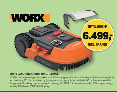 WORX LANDROID M600 INKL GARAGE Tilbud Hos XL BYG