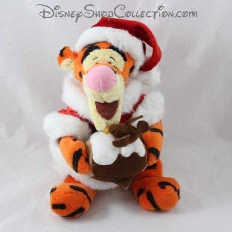 Peluche Tigrou Disney Store P Re No L Habit Rouge Buche Marron Cm