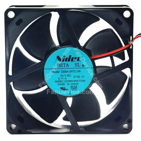 Nidec D08A 24TU DC 24V 0 11A 2 Wires Axial Cooling Fan FanDevice