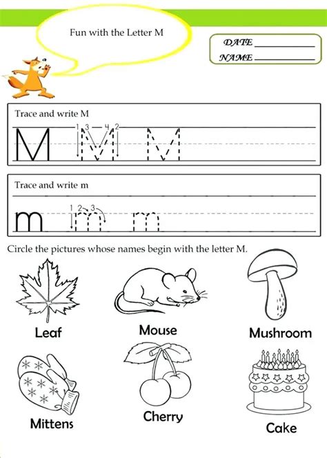 20 Instructive Letter M Worksheets for Toddlers - Kitty Baby Love