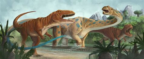 Giganotosaurus vs. Argentinosaurus by JenOber25 on DeviantArt ...