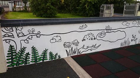 A Step By Step Outdoor Mural For A Preschool Pre School Mural Rebecca