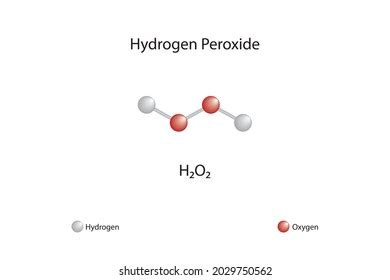 Molecular Formula Hydrogen Peroxide Chemical Structure Vetor Stock