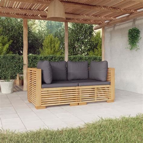 Salon De Jardin Fimei Canap S D Angle En Bois De Teck Massif