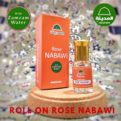 Jual Parfum Roll On Rose Nabawi Dengan Kandungan Air Zamzam Haramain