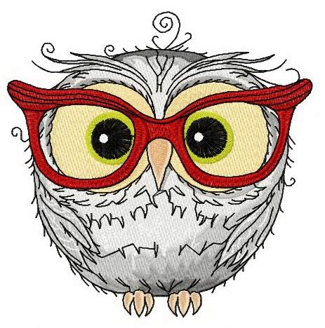 Owl With Glasses Drawing