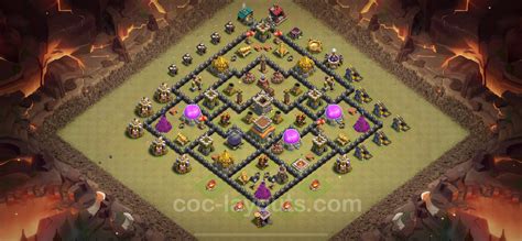 Best Anti 3 Stars War Base TH8 with Link, Anti Everything 2024 - Town ...