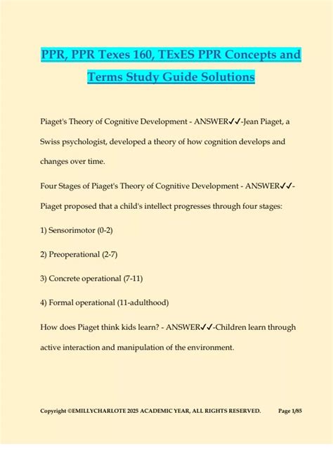 Ppr 160 Study Guide