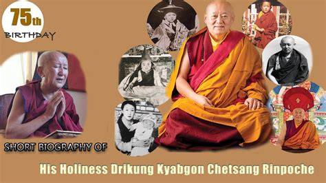 His Holiness Drikung Kyabgon Chetsang Rinpoche Short Biography With H