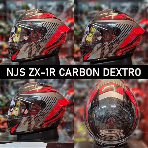 Jual NJS ZX 1R CARBON DEXTRO Helm Full Face NJS Carbon NJS ZX1R