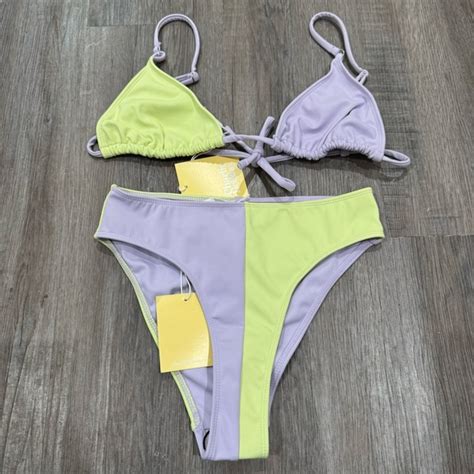 Charlie Holiday Swim Charlie Holiday Romi Triangle Top Bikini Multi Poshmark