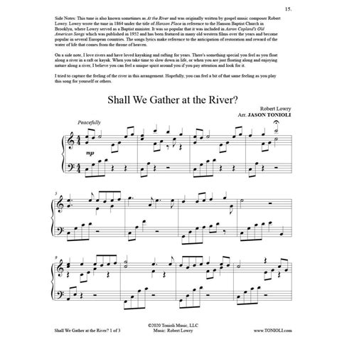 Shall We Gather At The River Piano Solo Pdf Sheet Music Jason