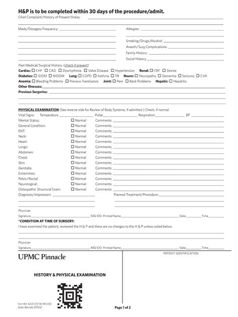 H And P Template Pdf 2018 2025 Form Fill Out And Sign Printable Pdf Template Airslate Signnow