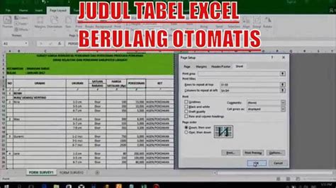 Cara Print Tabel Di Excel Agar Judul Berulang Ifaworldcup