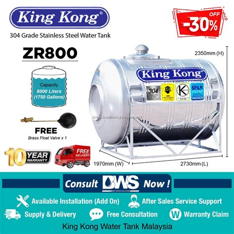 Promotion King Kong Zr Liters Stainless Steel Water Tank