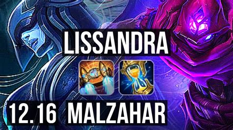 LISSANDRA Vs MALZAHAR MID 3 0 14 1200 Games 1 4M Mastery KR