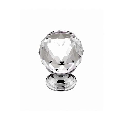 Clarity Round Knob Chrome Crystal