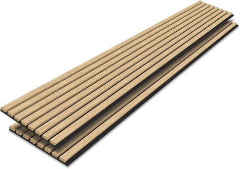 Amazon Bobobier Wood Slat Wall Panel 2 Pack 3D Acoustic Wood Wall