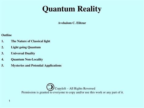 Ppt Quantum Reality Powerpoint Presentation Free Download Id3875920