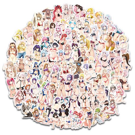 100Pcs Anime Sexy Mixed Beauty Hentai Waifu Graffiti Stickers DIY