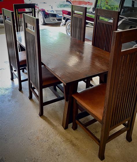 Antique Mission Style Dining Table & Chairs | Collectors Weekly