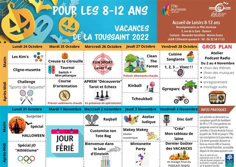 Accueils de loisirs 3 12 ans le programme des activités de la