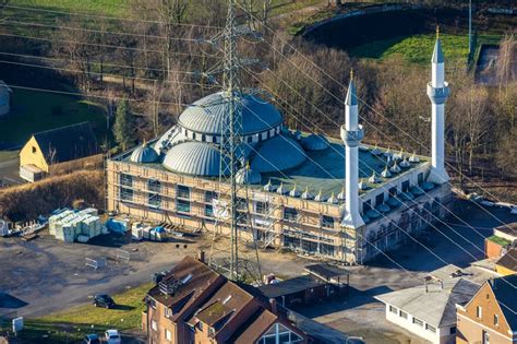 Hamm Aus Der Vogelperspektive Ulu Moschee In Hamm Im Bundesland