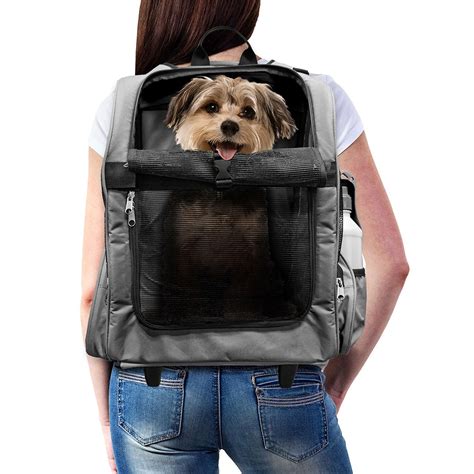 Furhaven Cat Backpack Roller Carrier For Dogs And Cats Gray