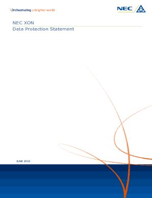 Fillable Online Nec Xon Data Protection Statement Fax Email Print