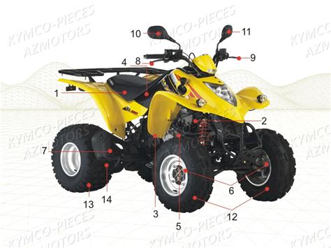 1 CONSOMMABLES KYMCO KXR 250 MAXXER 250 4T EURO2 LA50AA AD AE