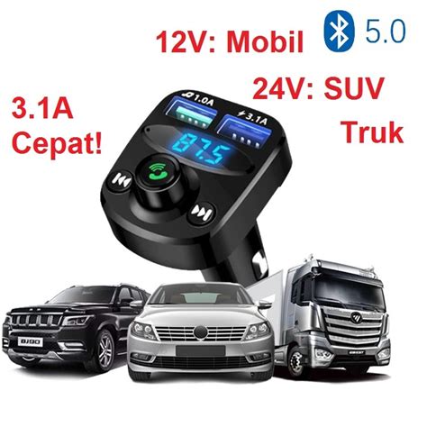 Jual EZPZ FM Transmitter Bluetooth Modulator Mobil Car Charger Dual