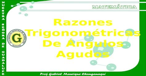 Razones Trigonométricas Agudas 3º [pptx Powerpoint]